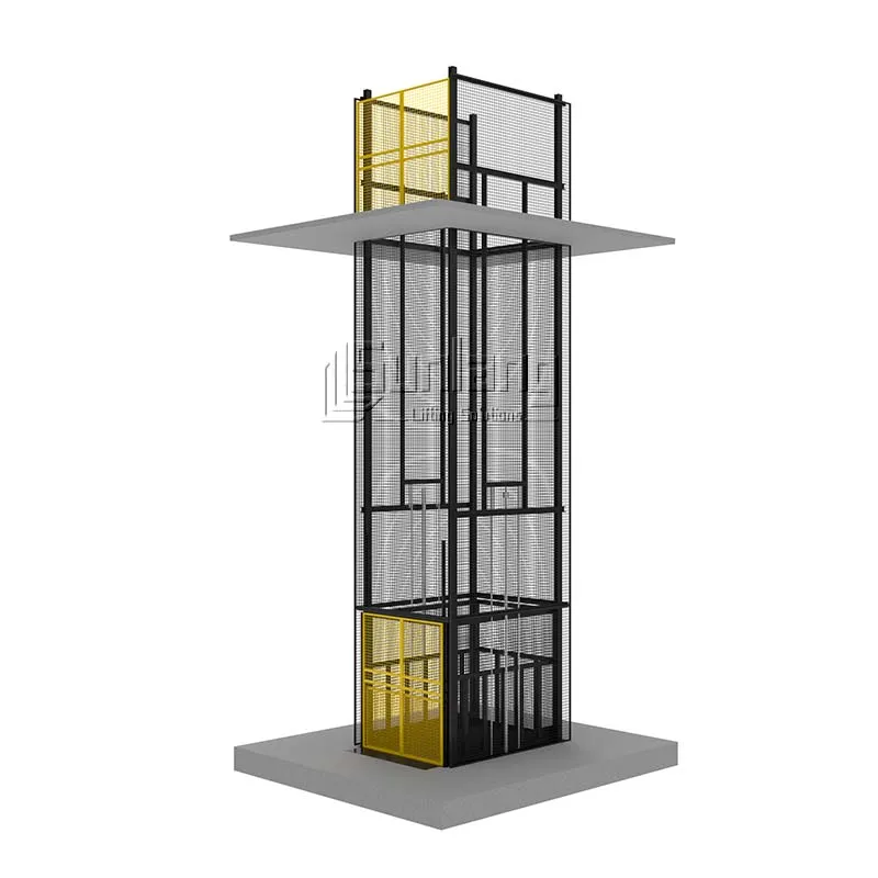 Four-post cargo lift supplied directly from factory with guaranteed quality