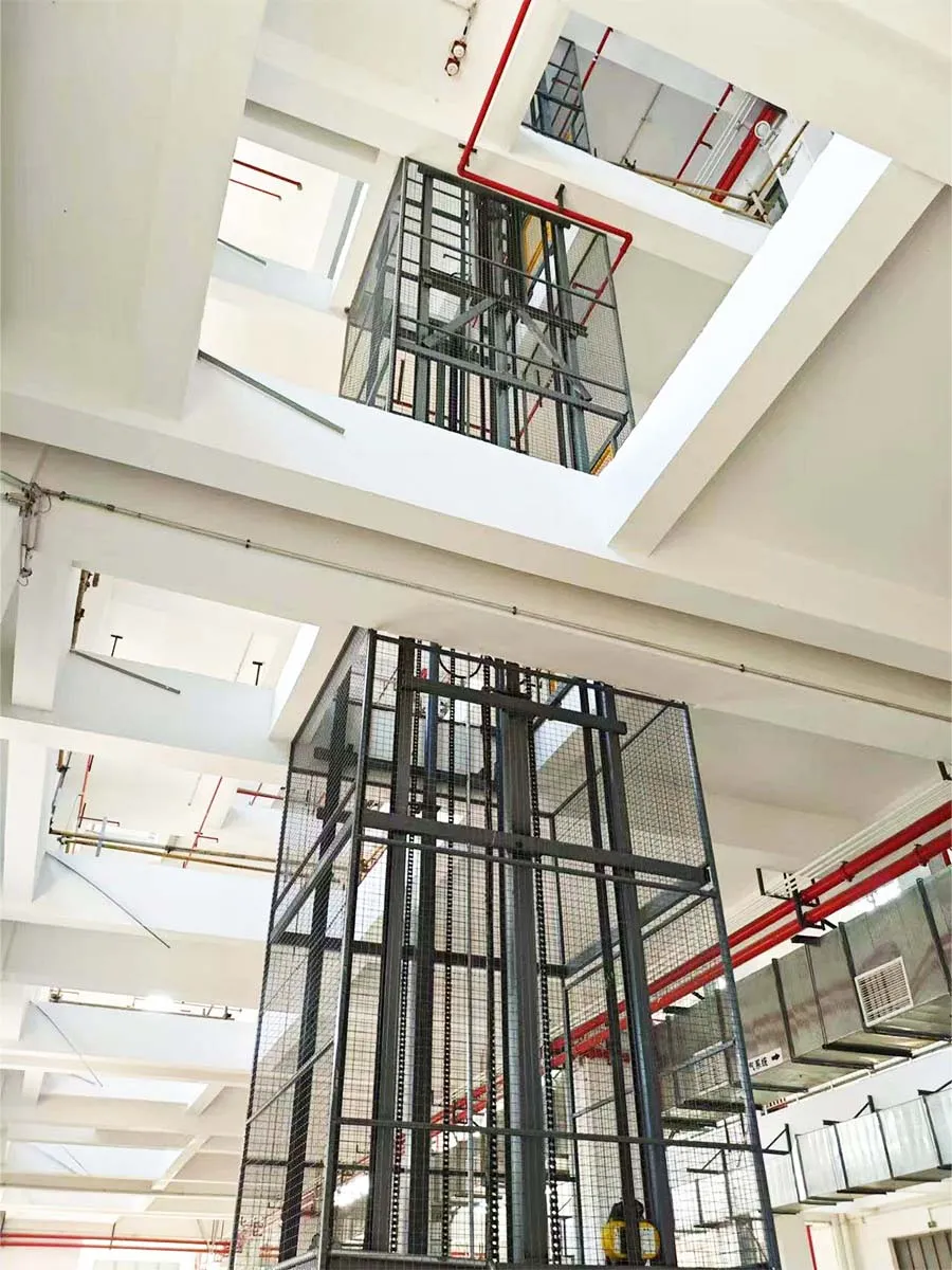 Cargo lift floor installed showing finished effect and sturdy platform