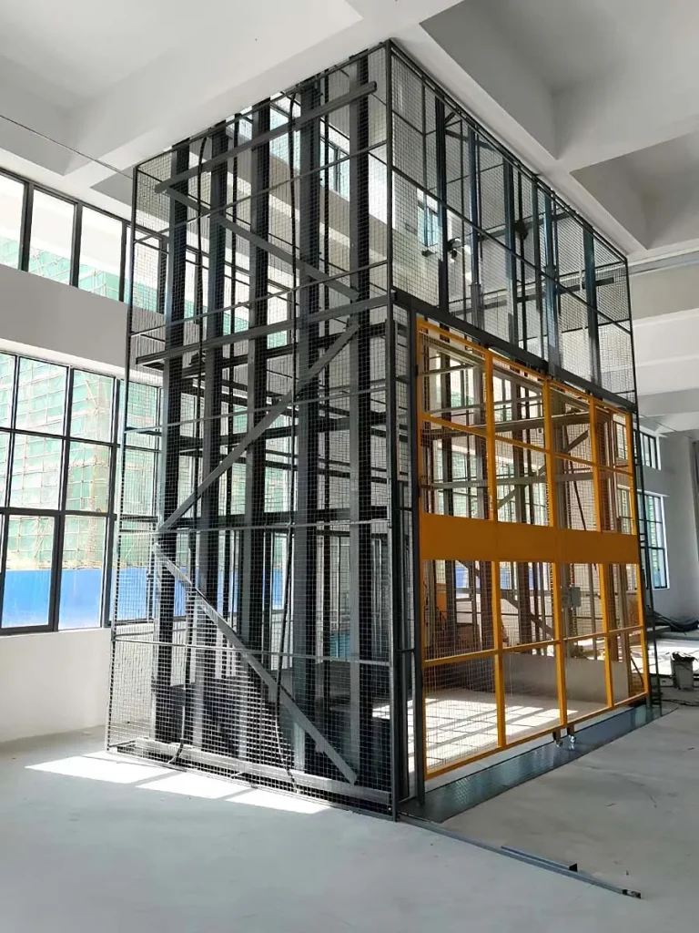 Heavy-duty goods lift available for sale, designed for industrial material handling