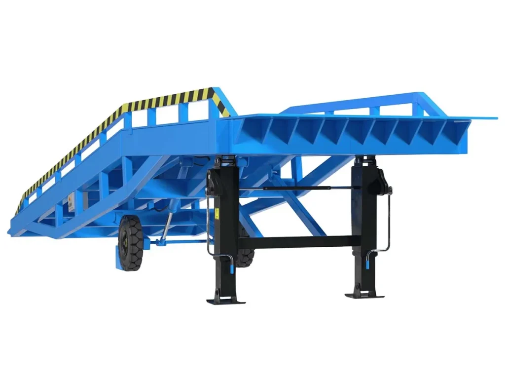 Loading dock ramp available for sale, designed for warehouse and logistics use
