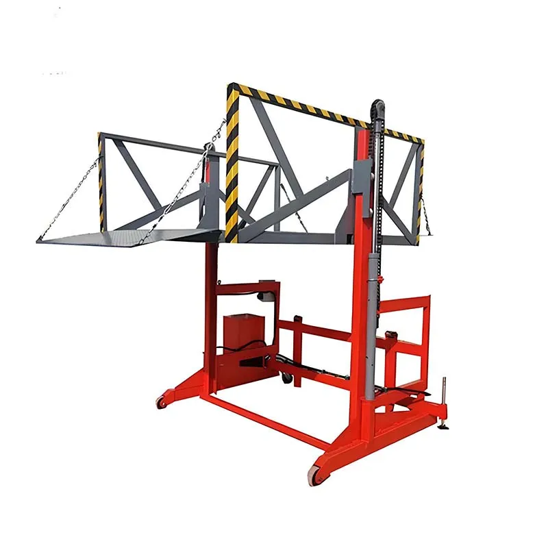 Mobile loading platform with adjustable height for dock operations
