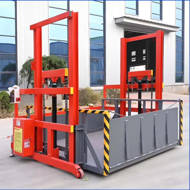 Mobile loading platform used for efficient truck loading and unloading